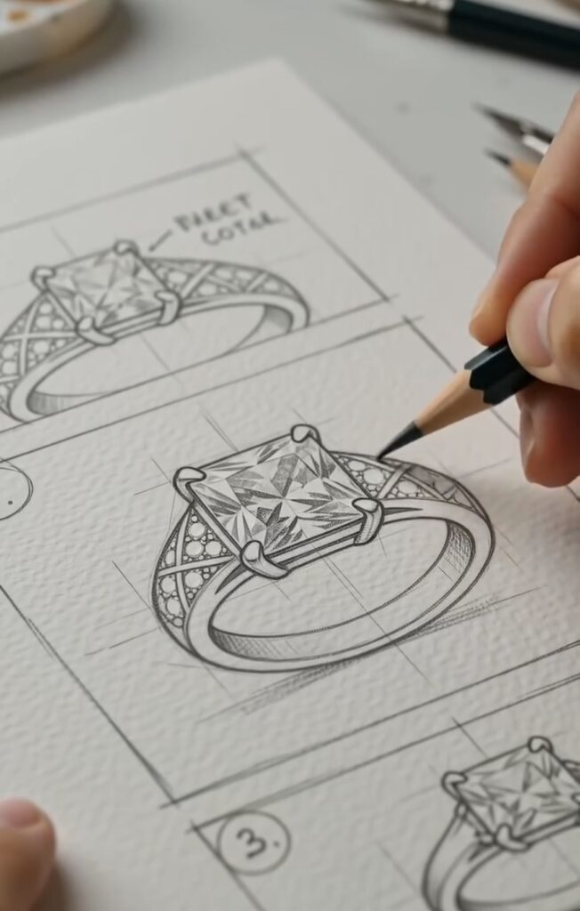 Jewelry design sketch